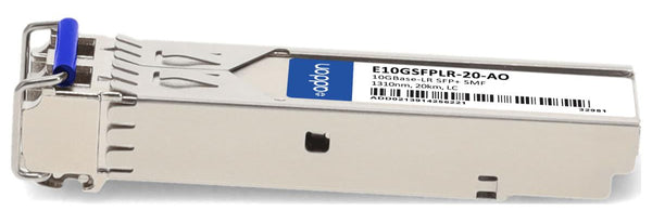 INTEL E10GSFPLR-20 COMP SFP+ LC 10G-LR: ADDON INTEL E10GSFPLR-20 COMPATIBLE TAA COMPLIANT 10GBASE-LR SFP+ TRANSCEIVER (SMF, 1310NM, 20KM, 0 TO 70C, LC)