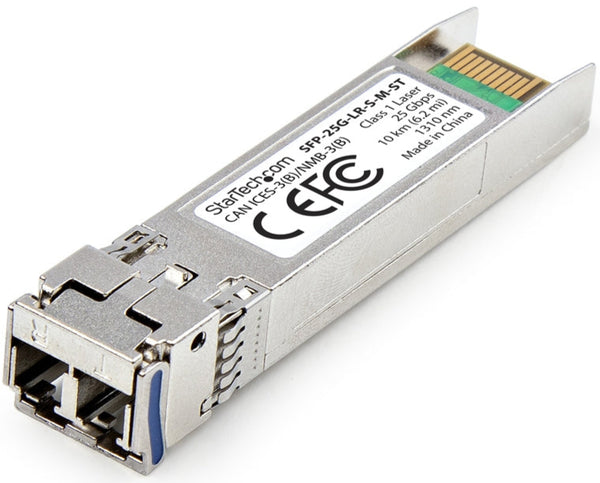 MSA-COMPLIANT SFP-25G-LR-S SFP28 MODULE, 25GBPS SINGLE MODE FIBER (SMF), 10KM (6.2MI), LC CONNECTOR, 1310NM, 25 GIGABIT OPTICAL TRANSCEIVER W/ DDM/DOM